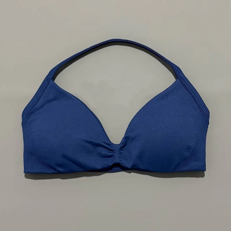 Reggiseno sportivo con spalline Intimo yoga Donna Palestra Top Corsa Esercizio senza - immagine 7