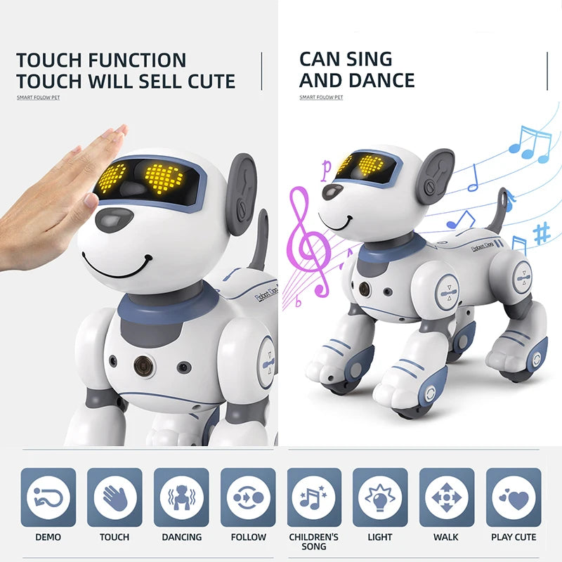 Telecomando intelligente Robot Dog Acrobazia elettronica Comando vocale Programmabile - immagine 5