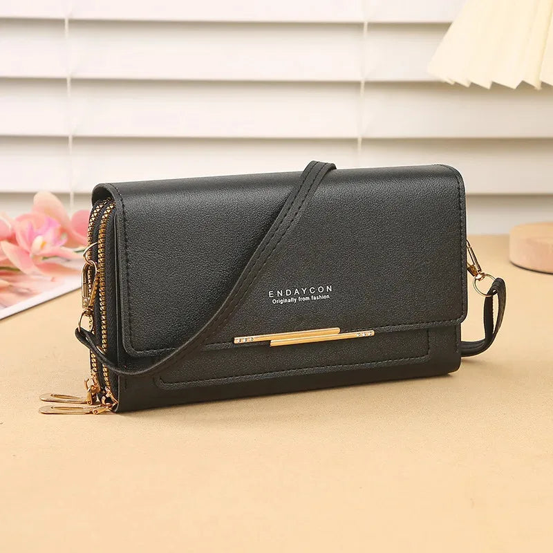 Borsa Portafoglio Donna con Tracolla – Pochette Convertibile Multifunzionale con Portamonete - Campeda
