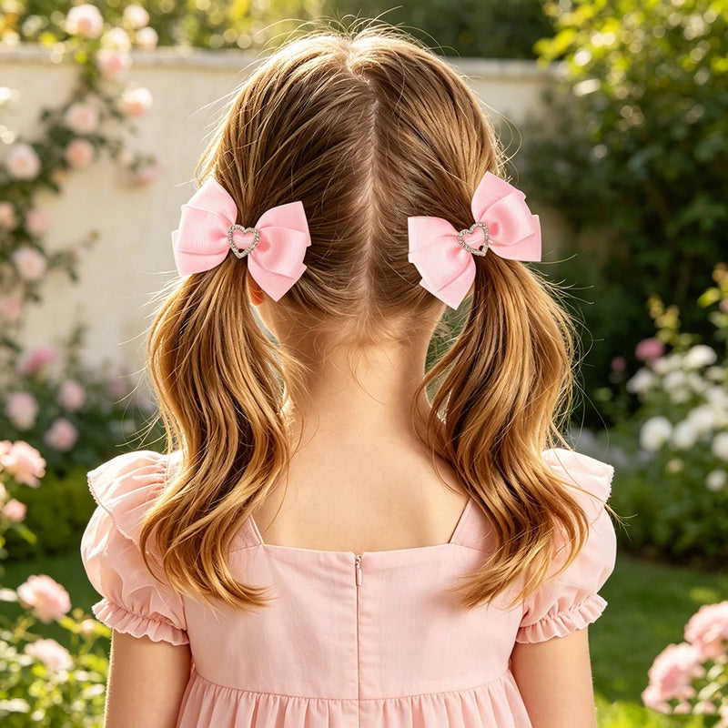 Fiocchi per capelli bambine set da 2 pezzi graziosi a doppio strato - immagine 20