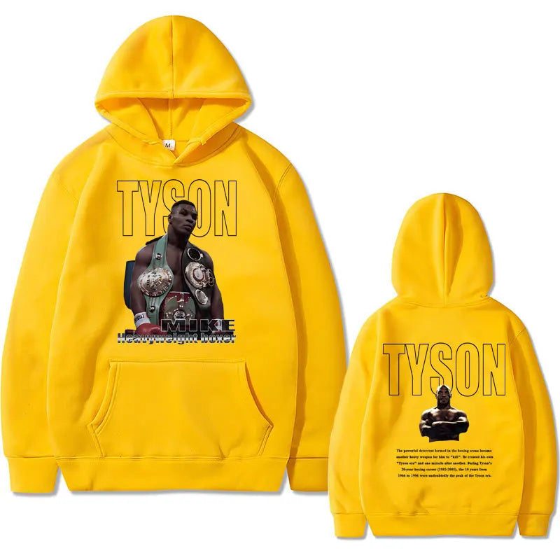 Boxing King Mike Tyson Felpa con cappuccio stampa fronte-retro Uomo e donna Cool - immagine 7