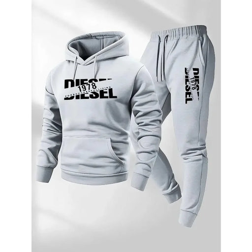 Tuta sportiva uomo 2 pezzi – felpa con cappuccio e pantaloni casual, outfit primavera, autunno/inverno moda streetwear - Campeda