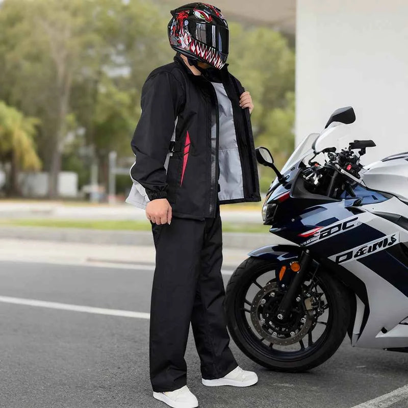 Impermeabile da motociclista e traspirante