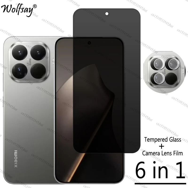 Privacy Protezione Dello Schermo Per Xiaomi 15T Anti-Spy Vetro Temperato Xiaomi 15T 15 T Pro Obiettivo Della Macchina Fotografica Pellicola di Vetro Per Xiaomi 15T vetro