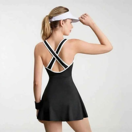 Abito da tennis senza maniche donna color block