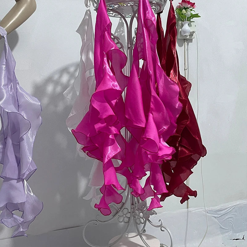 1 paio di nastri da polso eleganti e fluidi 75 cm per danza - immagine 3