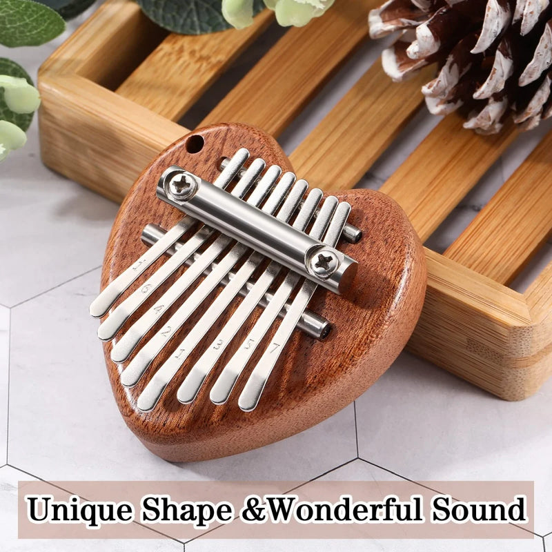 Mini Kalimba Miwayer – 8 Tasti in Legno Massello Il pianoforte da pollice compatto, perfetto per iniziare a suonare ovunque