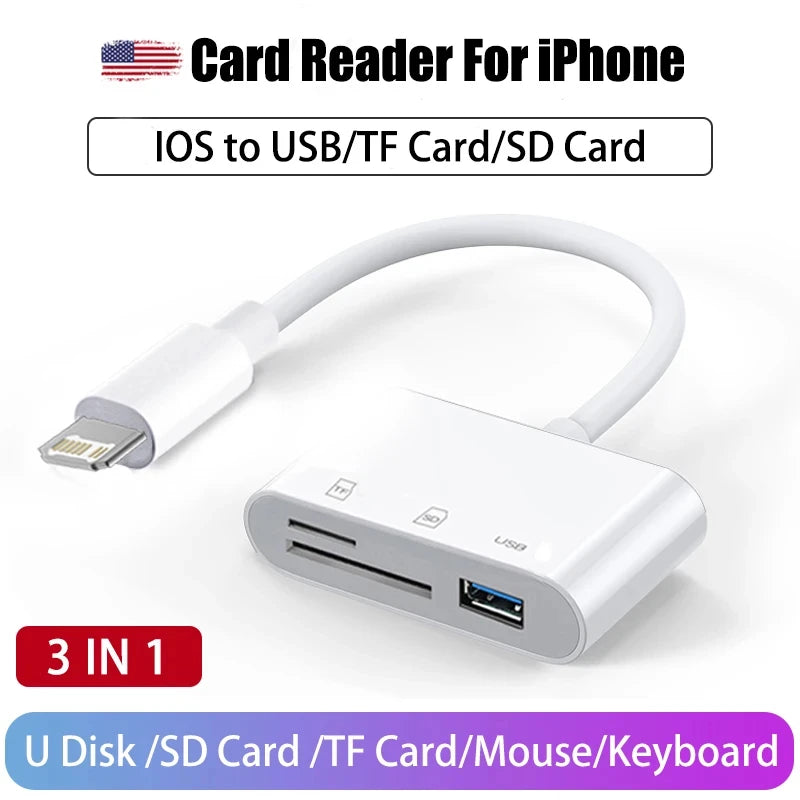 Lettore di Schede USB per iPhone Visualizzatore Foto da Fotocamera Caccia - immagine 10