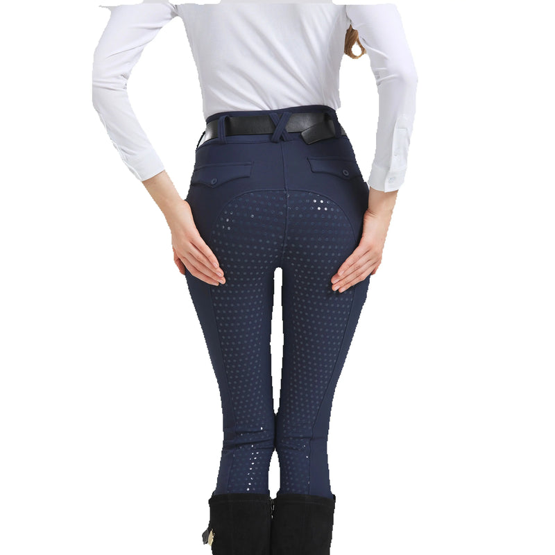 Pantaloni equestri professionali sportivi attillati elastici ad asciugatura rapida in - immagine 4