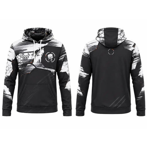 Felpa con Cappuccio da Uomo per MMA e Boxe Grafica Sportiva Combattimento