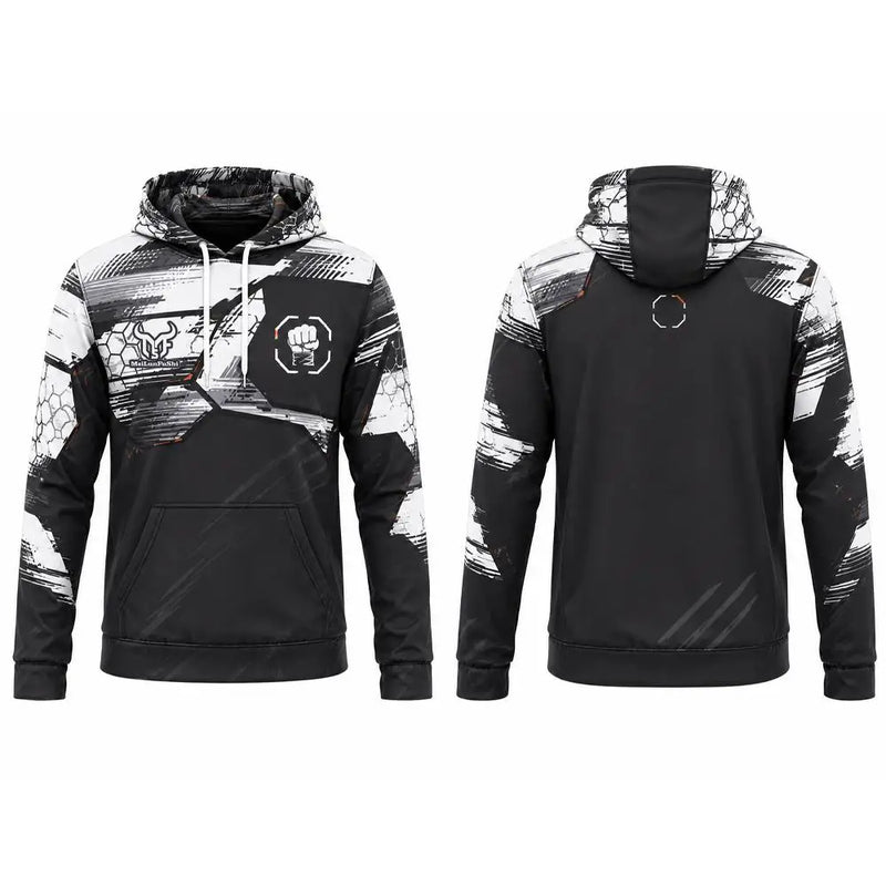 Felpa con Cappuccio da Uomo per MMA e Boxe Grafica Sportiva Combattimento - WWkfb80015GC XXS(US 32)
