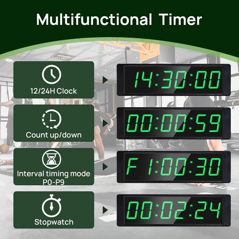 Timer da Palestra per Home Gym Orologio Digitale con Pulsante Start/Stop - immagine 3