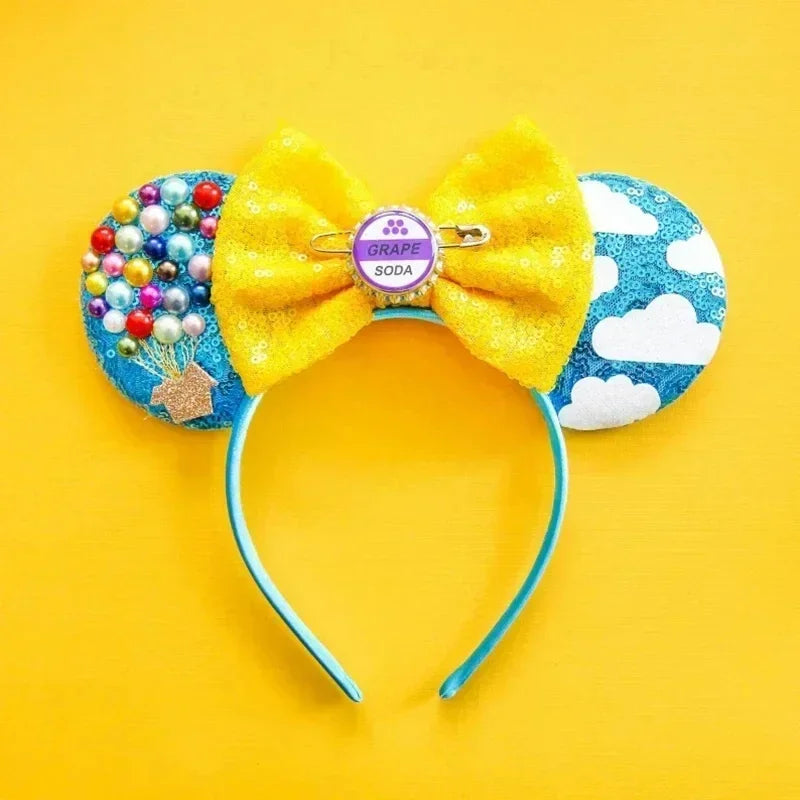 Disney Pink Daisy Duck Bow Fasce per capelli Paillettes viola Fascia orecchie di - immagine 17