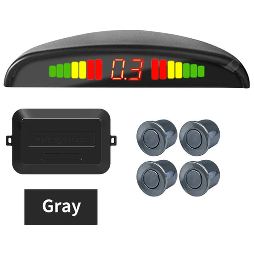 Kit Sensori Parcheggio Auto 4 Sensori 22mm – Radar Retromarcia con Display LED Retroilluminato, Sistema 12V Universale (8 Colori) - Campeda