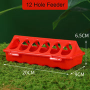 Dispenser Automatico di Acqua e Cibo per Polli Piccioni - 12 Hole Feeder