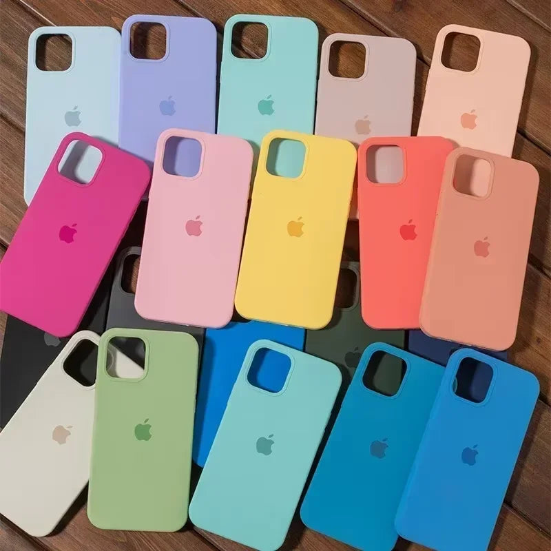 Custodia in silicone originale per iPhone 13 14 15 16 17 Pro Cover ufficiale per Apple iPhone 16 Plus 17 Air 13 14 15 16 17 Pro Max Custodia