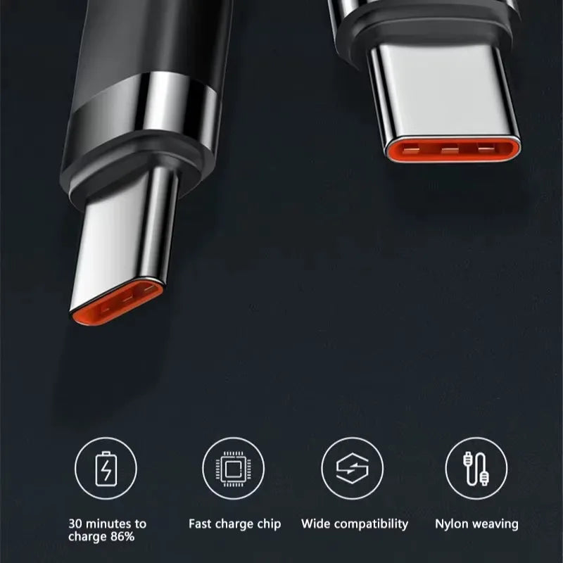 Cavo di ricarica rapida da 120W, cavo USB C a USB Type C di alta qualità con ricarica rapida PD per iPhone Xiaomi 17 Plus Pro Max Samsung S24 - AliExpress