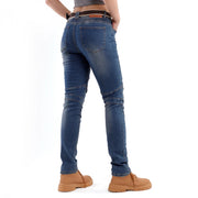 Jeans Moto Donna Protettivi – Pantaloni Motocross con Protezioni Ginocchia, Fianchi e Coccige, Stile Casual Sicurezza Riding - Campeda