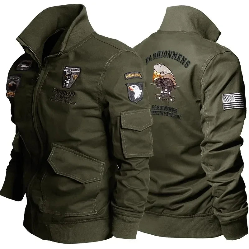 Giacca Moto Uomo Tattica Militare – Bomber Biker Multitasche SWAT Stile Pilota, Giacca Autunno Outdoor