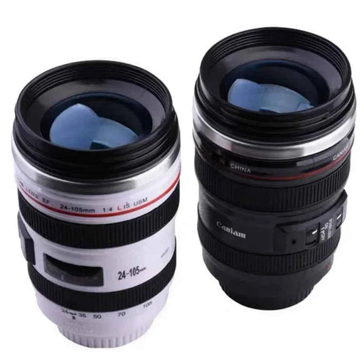 Tazza con obiettivo da caffè EF24-105mm per fotocamera in acciaio inossidabile da 380 ml Tazze da caffè bianche nere Tazze da caffè regalo creativo