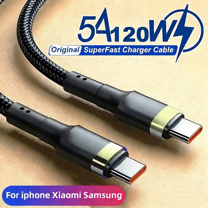 Cavo di ricarica rapida da 120W, cavo USB C a USB Type C di alta qualità con ricarica rapida PD per iPhone Xiaomi 17 Plus Pro Max Samsung S24 - AliExpress