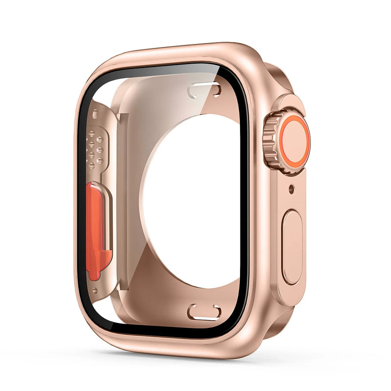 Custodia protettiva per schermo per Apple Watch 45mm 44mm 40mm 41mm Custodia rigida per paraurti anteriore posteriore per PC iwatch 9 8 7 SE 6 5 4 Cambia in Ultra - Campeda
