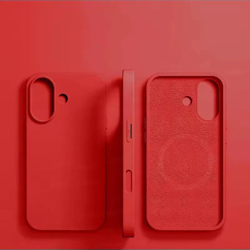 Nuovo per custodia per telefono in Silicone liquido for Magsafe per for iPhone 16 15 13 14 11 12 Pro Max 16 15 Plus Cover morbida con ricarica Wireless magnetica - Campeda