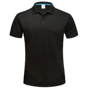 Polo da Golf traspirante ad asciugatura rapida T-Shirt uomo estiva a maniche corte - nero S - immagine 8