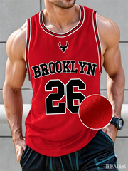 Canotta da basket Brooklyn n.26 con scollo a O tessuto ad asciugatura rapida - BSSS-2580 XXS(US 32) - immagine 10