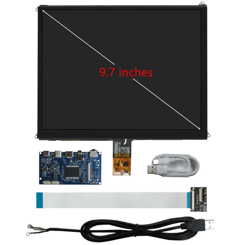 Per iPad 3/4 9.7 Pollici LP097QX1-SPA1 LTL097QL01 FAI DA TE IPS 2K Display LCD Schermo Monitor di Controllo Driver Bordo Digitizer Touchscreen