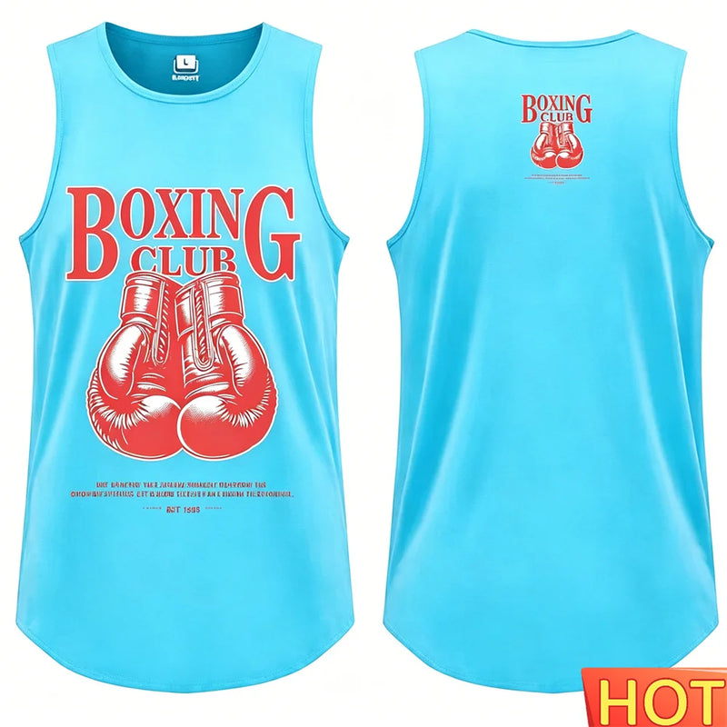Canotta da boxe uomo t-shirt estiva girocollo senza maniche - immagine 7