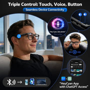 Occhiali Smart 4K 8MP da Uomo con Fotocamera HD Traduzione in oltre 150 - immagine 5