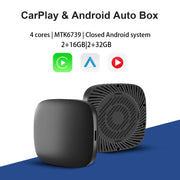 Box AI Android 11 CarPlay da Cablato a Wireless TV Universale Plug and - immagine 2