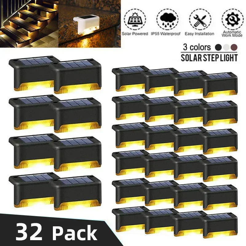 Lampada da gradino solare a LED bianca calda, luci da giardino per esterni, decorazione per balcone impermeabile, per recinzione per scale da patio