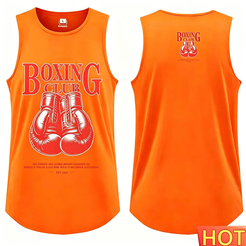 Canotta da boxe uomo t-shirt estiva girocollo senza maniche - immagine 3