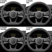 Coprivolante Auto 37-38 cm in Pelle Scamosciata Premium – Antiscivolo, Traspirante e Avvolgente, Copri Volante Universale Accessori Interni Auto - Campeda