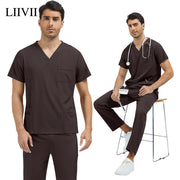 Abbigliamento da lavoro uomo Scrub clinici alla moda Set Uniformi mediche ospedaliere