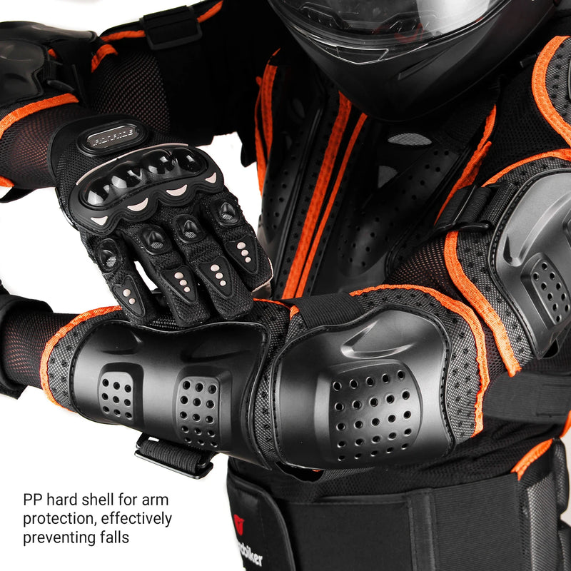 Giacca Protettiva Moto Integrale HEROBIKER – Armatura Completa Motocross Enduro Racing con Protezioni Schiena Petto Spalle Gomiti (S-4XL) - Campeda