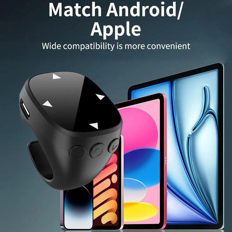 Girapagina touch screen con telecomando per registrazione video con fotocamera Bluetooth TikTok per iPad iPhone Anello di scorrimento remoto