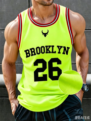 Canotta da basket Brooklyn n.26 con scollo a O tessuto ad asciugatura rapida - immagine 13