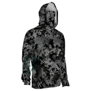 Abbigliamento da pesca Maschera a maniche lunghe uomo mimetica Camicie con cappuccio - immagine 2