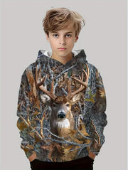 Felpe con cappuccio da caccia mimetiche Stampa foresta Abbigliamento ragazzo Sport - immagine 9
