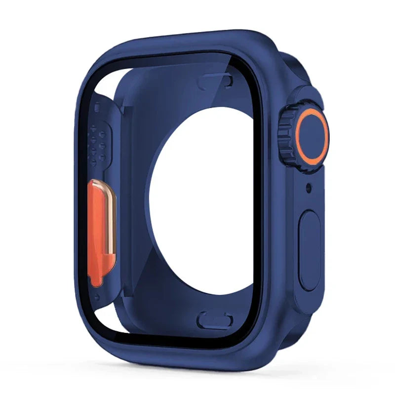 Custodia protettiva per schermo per Apple Watch 45mm 44mm 40mm 41mm Custodia rigida per paraurti anteriore posteriore per PC iwatch 9 8 7 SE 6 5 4 Cambia in Ultra - Campeda