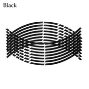 Strisce Riflettenti Cerchi Moto 17-18” – Set Adesivi Ruote 16 Pezzi, Nastro Styling Sicurezza 5 Colori per Moto, Bici e Auto - Campeda