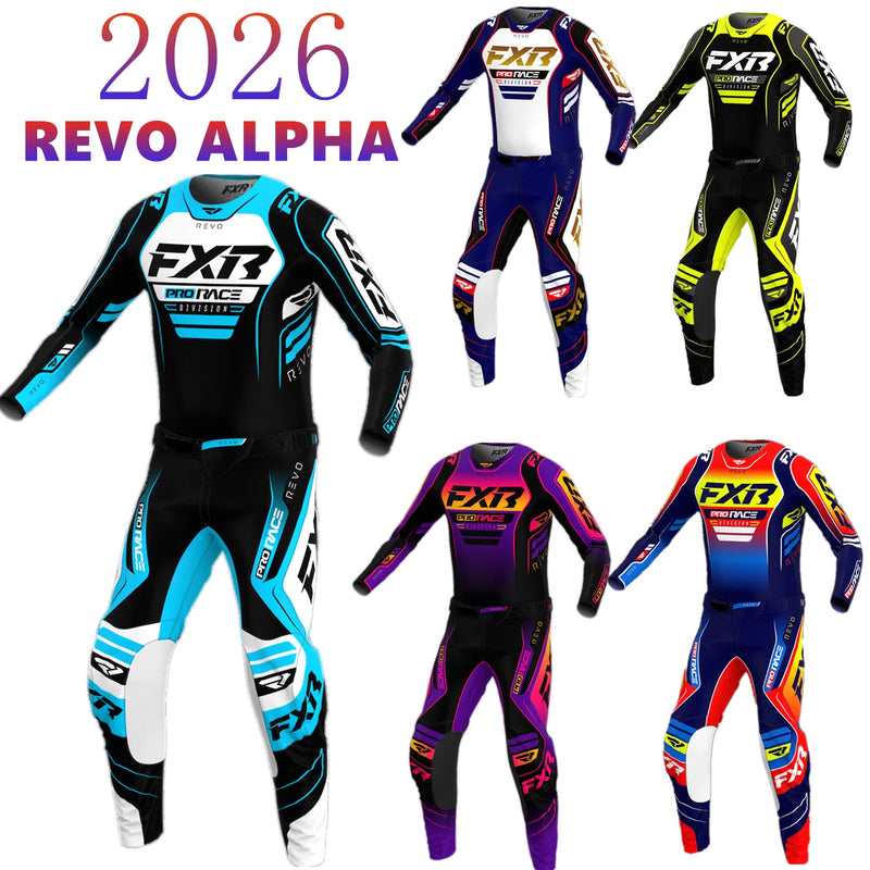 Kit Motocross FXR REVO 2026 – Completo MX Enduro Maglia + Pantaloni Off-Road Racing Unisex - Campeda