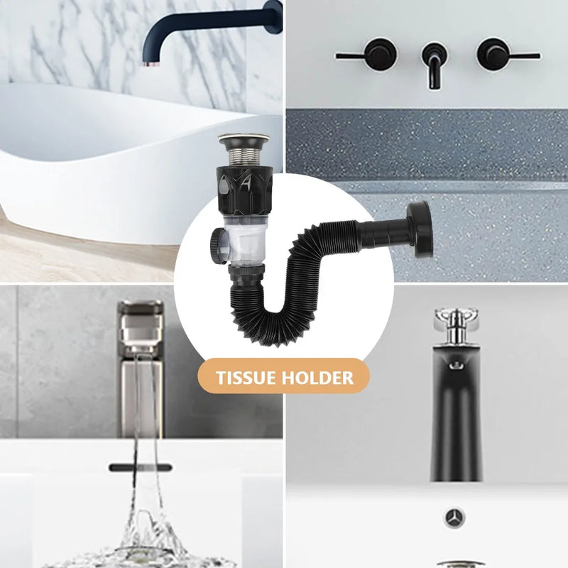 Kit Scarico Lavello Cucina e Bagno Pop-Up – Tubo Flessibile - immagine 6