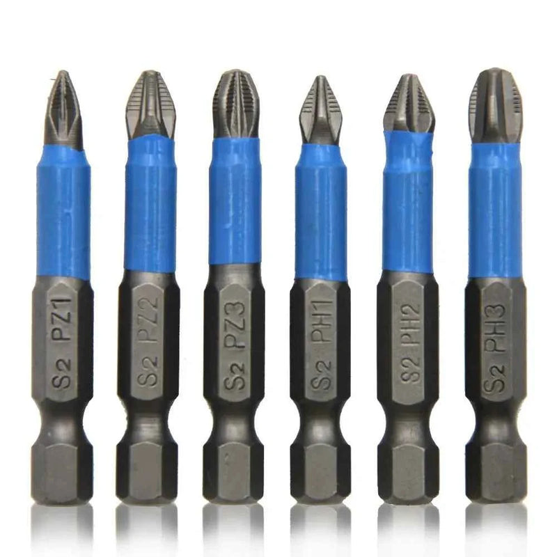 6 pz manico esagonale cacciavite elettrico antiscivolo per la lavorazione del legno cacciavite a croce Set di strumenti PH1 PH2 PH3 PZ1 PZ2 PZ3