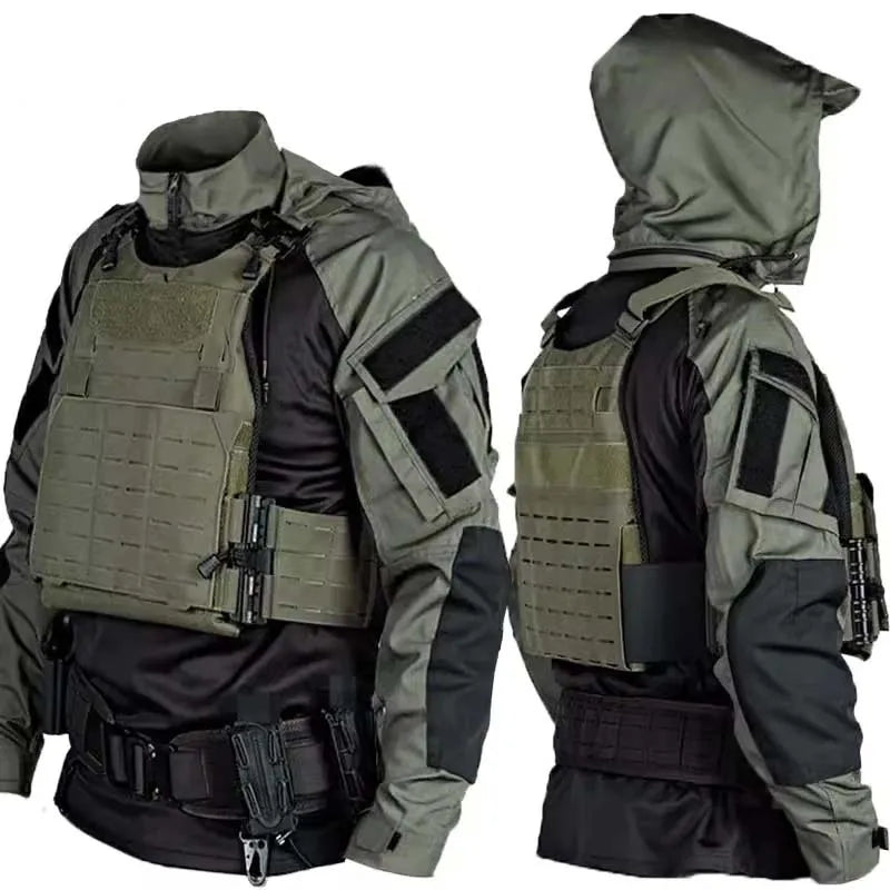 Magliette tattiche Camicie da combattimento T-shirt traspirante a maniche lunghe uomo