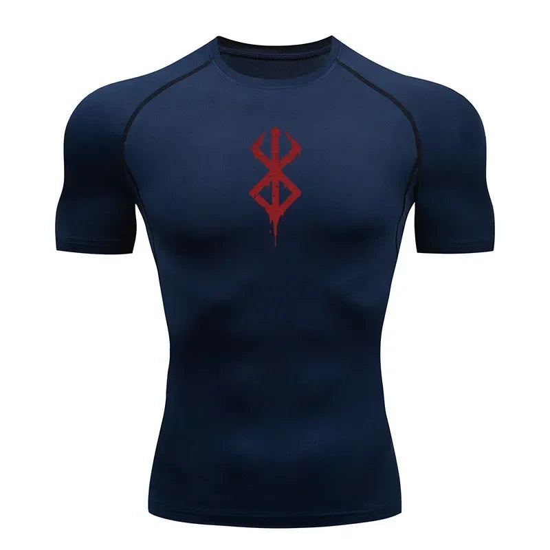 T-shirt compressione uomo LAMLKKY – rash guard traspirante ad asciugatura rapida per fitness, palestra e sport