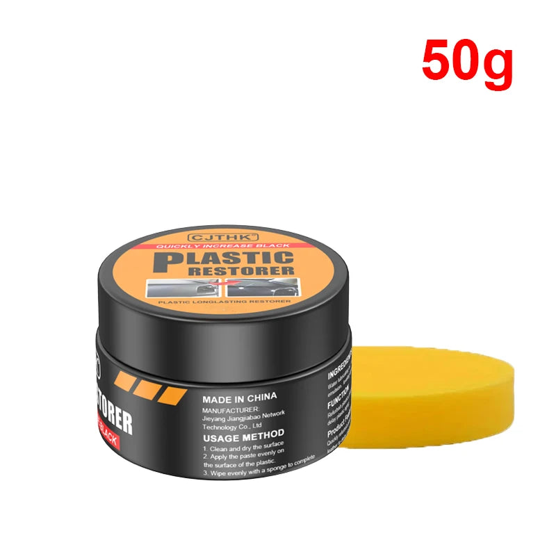Restauratore di plastica per auto Ritorno al nero lucido Interni Pelle e pannello